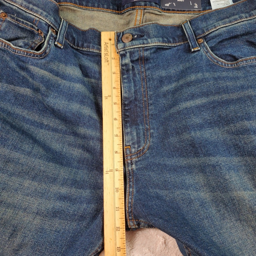 Hollister Epic Flex Bootcut Jeans Mens 40x34 Medium Wash Blue Stretch Denim - Picture 7 of 9